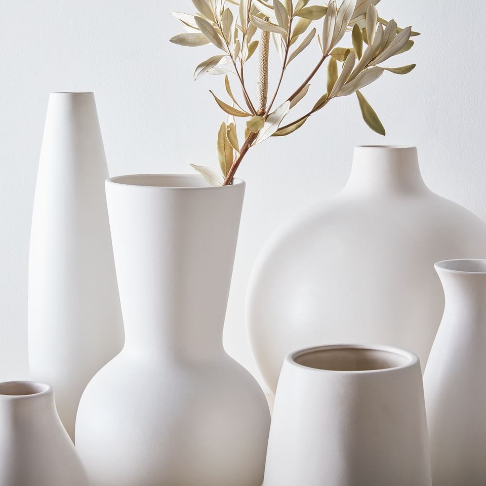 Pure White Ceramic Vases West Elm Australia